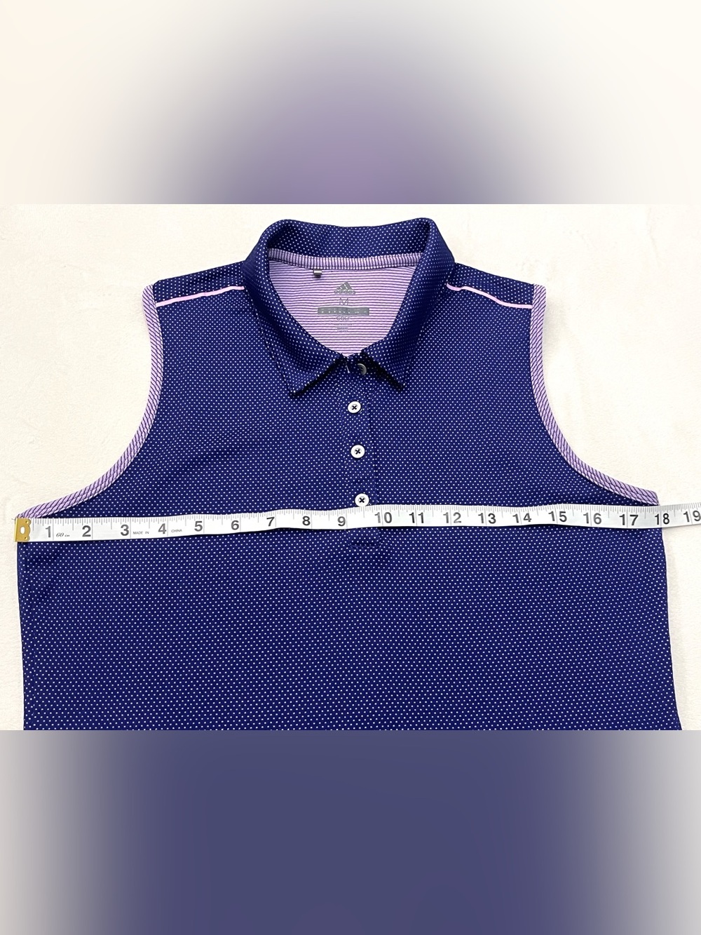 adidas Purple & Pink Sleeveless Golf Polo Collared Button Up Tank Top Women’s M - Picture 10 of 16